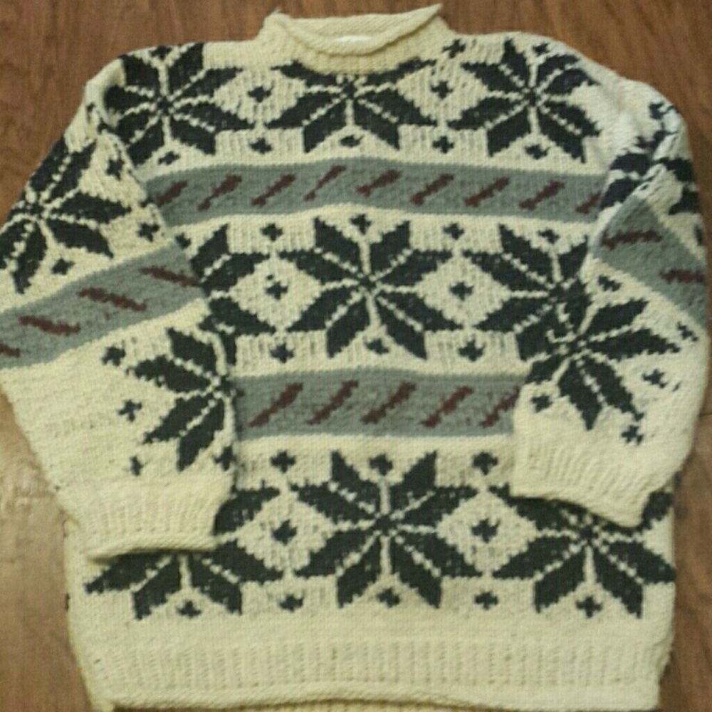 Beautiful hand knitted wool sweater